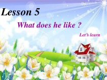 科普版英语五年级上册《Lesson 5 What does he like？》集体备课PPT课件1