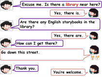 科普版英语六年级下册《Lesson 6 Is there a library near here？》新课标PPT课件3