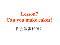 科普版英语三年级下册《Lesson 7 Can you make cakes》教案+课件