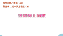 《5 应用二元一次方程组—里程碑上的数》PPT课件2-八年级上册数学北师大版