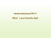辽师大版英语五年级上册《Unit 4 What’s your favorite day？》精品PPT课件1