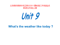 辽师大版英语五年级上册《Unit 9 What’s the weaher like today？》PPT课件5