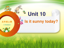 辽师大版英语五年级上册《Unit 10 Is it sunny today？》精品PPT课件1