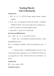 辽师大版英语五年级下册《Unit 12 Having fun》教案设计4