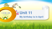 辽师大版英语六年级上册《Unit 11 My birthday is in April》PPT课件3