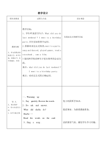 辽师大版六年级下册英语《Unit 5 A birtheday party》教案4