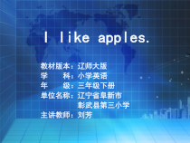 辽师大版英语三下《Unit 9  I  like  apples》PPT课件3