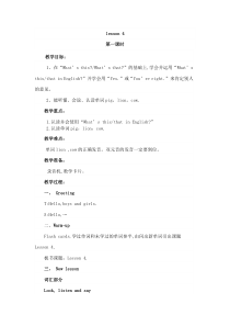 辽师大版英语四上《Unit 3 Her pen is red》教案3