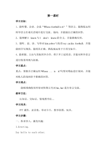 辽师大版英语四上《Unit 4 Whose football is it》教案3