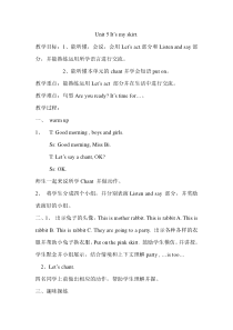 辽师大版英语四上《Unit 5 It’s my skirt》教案4