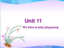 辽师大版英语四上《Unit 11 It’s time to play ping-pong》PPT课件2