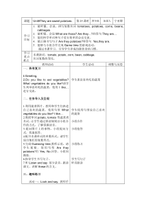 辽师大版英语四下《Unit 8 They are sweet potatoes》教案3