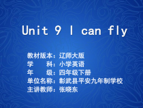 辽师大版英语四下《Unit 9 I can fly》PPT课件4