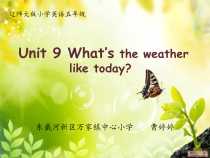 辽师大版英语五上《Unit 9 What's the weaher like today》PPT课件1