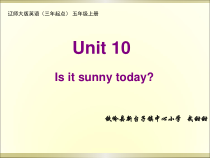 辽师大版英语五上《Unit 10 Is it sunny today》PPT课件2