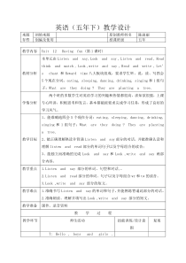 辽师大版英语五下《Unit 12 Having fun》教案13