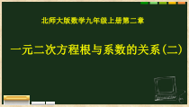 《＊5 一元二次方程的根与系数的关系》PPT课件3-九年级上册数学北师大版