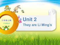 辽师大版英语六上《Unit 2 They are Li Ming's》PPT课件3