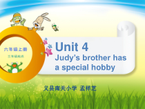 辽师大版英语六上《Unit 4 Judy's brother has a special hobby》PPT课件6