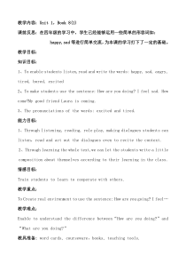 辽师大版英语六下《Unit 1 Back to school》教案3