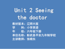 辽师大版英语六下《Unit 2 Seeing the doctor》PPT课件9