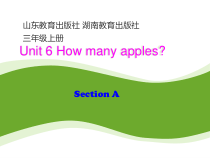 湘鲁版英语三年级上册《Unit 6 How many apples Section A》公开课PPT课件1