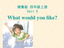 湘鲁版英语四年级上册《Unit 5 What would you like Section A》优质课PPT课件2
