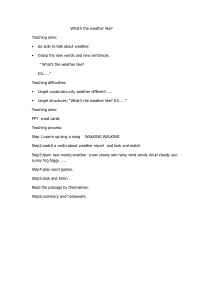 湘鲁版英语四年级下册《Unit 4 What's the weather like Section A》公开课教案3