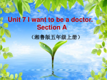 湘鲁版英语五年级上册《Unit 7 I want to be a doctor Section A》集体备课PPT课件4
