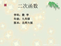 《1 二次函数》PPT课件1-九年级下册数学北师大版