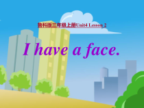 鲁科版英语三年级上册《Lesson 2 I have a face》精品PPT课件3