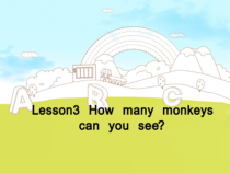 鲁科版英语三年级下册《Lesson 3 How many monkeys can you see？》精品PPT课件2