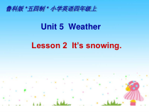 鲁科版英语四年级上册《Lesson 2 It’s snowing》优质PPT课件1