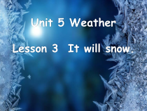 鲁科版英语四年级上册《Lesson 3 It will snow》教学PPT课件3