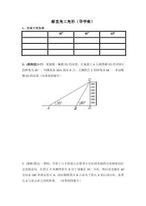《回顾与思考》导学案-九年级下册数学北师大版