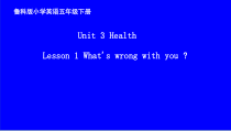 鲁科版英语五年级下册《Lesson 1 What’s wrong with you？》集体备课PPT课件3