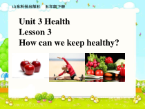 鲁科版英语五年级下册《Lesson 3 How can we keep healthy？》优质课PPT课件4