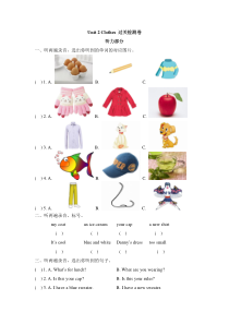 鲁科版（五四制）英语三下《Unit 2 Clothes 》单元测试（含答案）