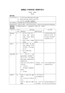 闽教版英语三年级上册《Unit 6  Colors Part A》教案设计4