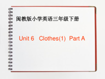 闽教版英语三年级下册《Unit 6 Clothes (1) Part A》精品PPT课件4