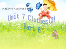 闽教版英语三年级下册《Unit 7 Clothes (2) Part B》PPT课件5