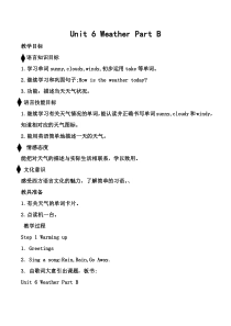 闽教版英语四年级下册《Unit 6 Weather Part B》教案6