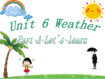 闽教版英语四年级下册《Unit 6 Weather Part A》PPT课件2(1)