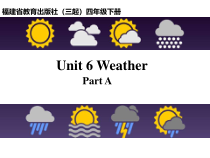 闽教版英语四年级下册《Unit 6 Weather Part A》PPT课件6(1)