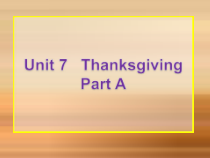 闽教版英语六年级上册《Unit 7 Thanksgiving Part A》PPT课件2(1)