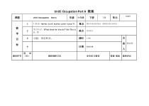 闽教版英语六年级下册《Unit 5 Occupation Part A》精品教案2