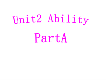 闽教版英语三年级下册《Unit 2 Ability》PPT课件(共16页)