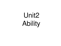 闽教版英语三年级下册《Unit 2 Ability》PPT课件(共17页)