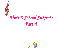 闽教版英语四年级下册《Unit 3 School Subjects（Part A）》PPT课件(共21页)