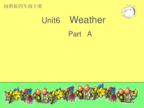 闽教版英语四年级下册《Unit 6 Weather》PPT课件